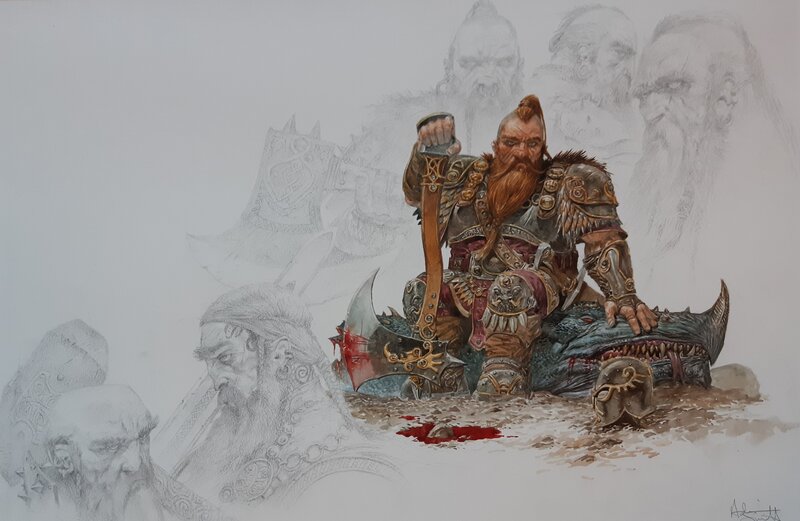 Adrian Smith : Les Mercenaires - Original Illustration