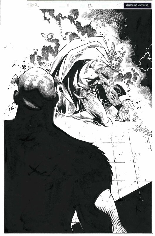 Olivier Coipel, Thor & Captain America - Planche originale