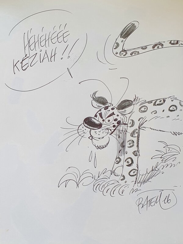 Batem, Léopard dans Marsupilami - Dédicace