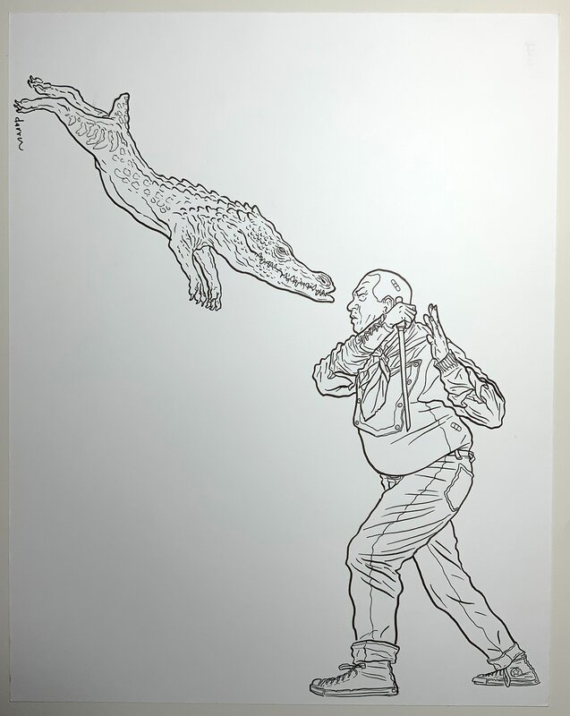 Geof Darrow, Shaolin Cowboy vs. Mutant Crocodile - Comic Strip