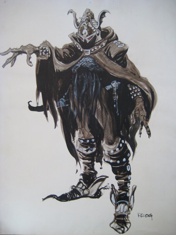 Mike Ploog Ralph Bakshi Lord of the Ring Ringwraith Concept Art - Original Illustration