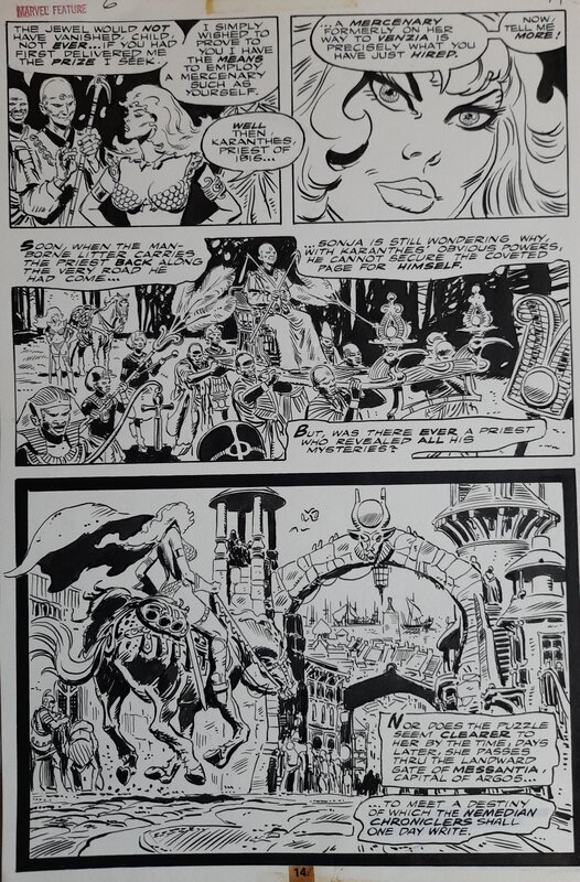 Red Sonja par Frank Thorne - Planche originale