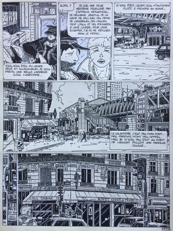 Dubois, L'angelot du Quinzième, planche n°2, 1983. - Comic Strip