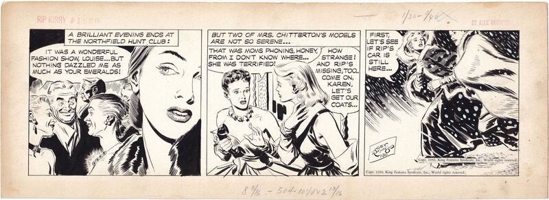 Alex Raymond, Rip Kirby - Borrowed Trouble - Comic Strip