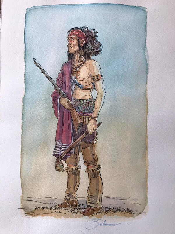 Jack l'indien par Paul Salomone - Illustration originale