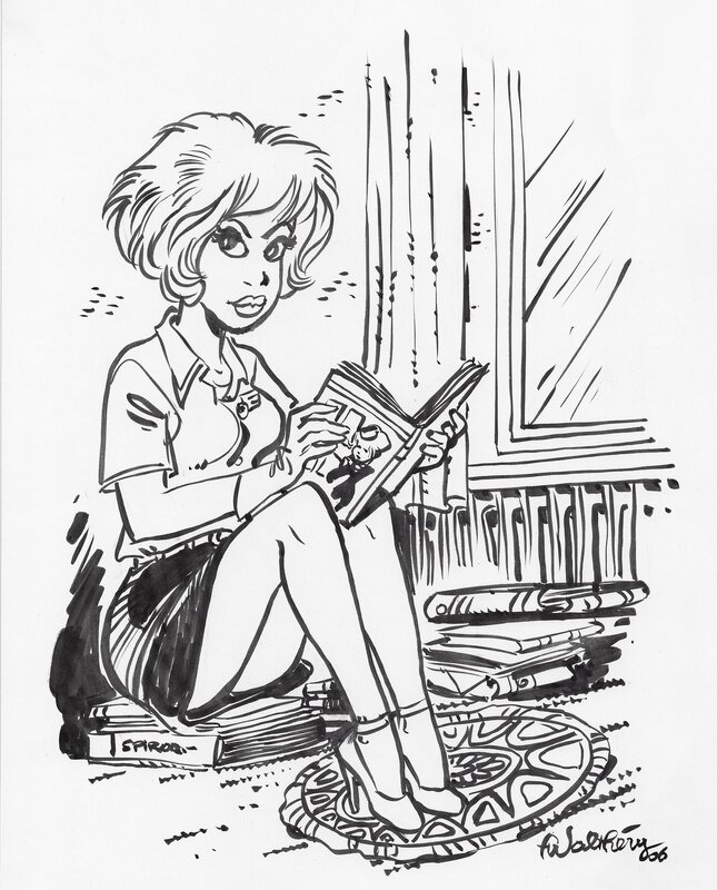 Natacha et Spirou by François Walthéry - Original Illustration