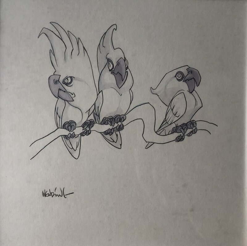 Perroquets by Claire Wendling - Original Illustration