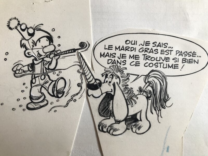 Jean Roba, Boule et Bill en fête - Original Illustration