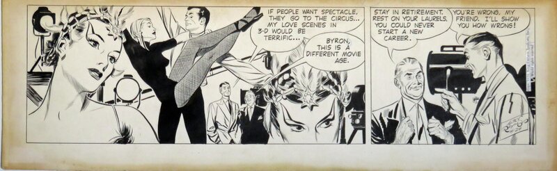 Alex Raymond, Rip Kirby 1954.04.24 - Planche originale