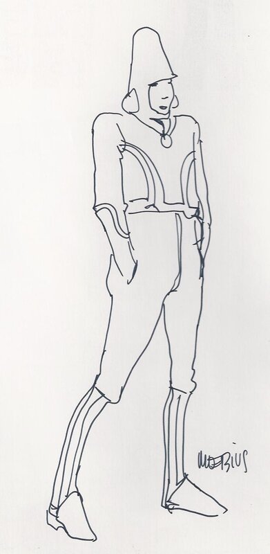 Moebius Man by Jean Giraud, Moebius - Sketch