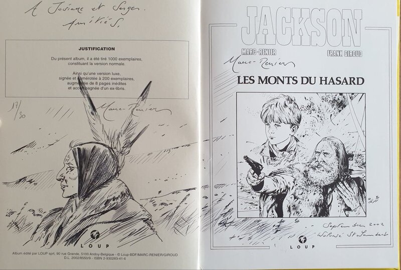 Marc-Renier, Jackson - Les monts du hasard - Dédicace