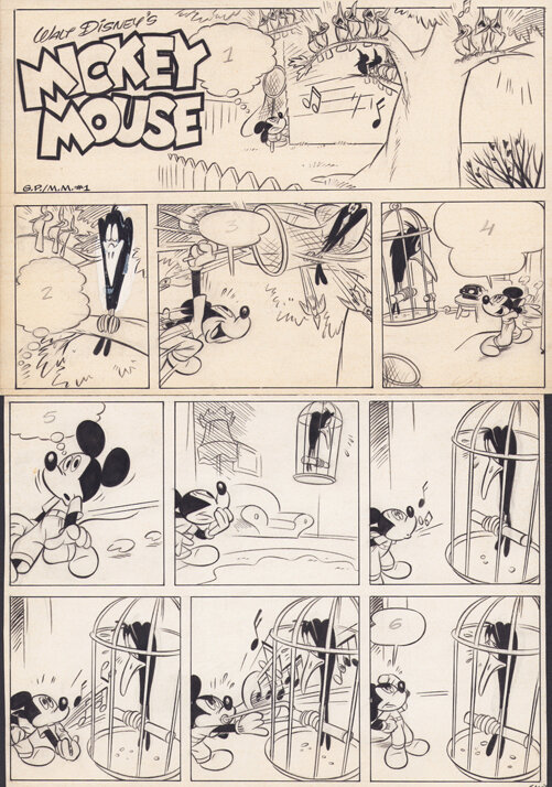 Daan Jippes |1970 | Kraaienliefde page 1 - Planche originale