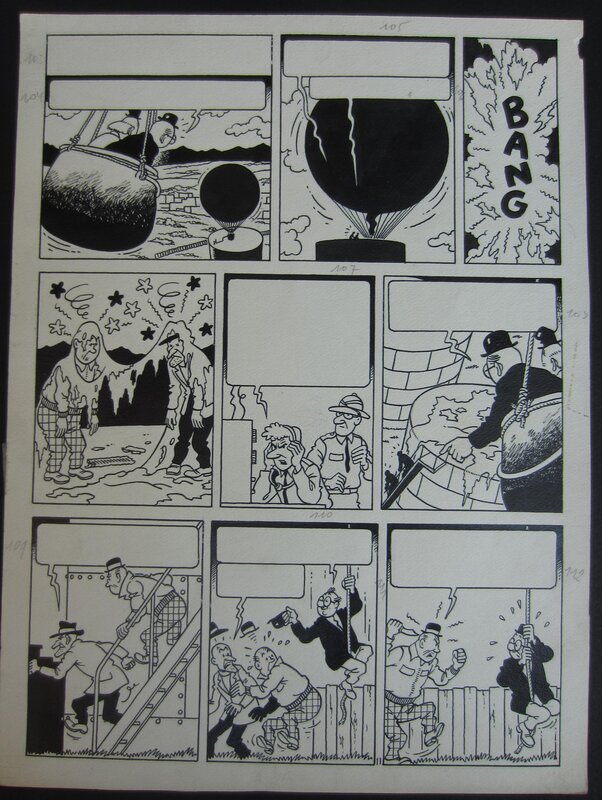 Meester Mus, pg 11 par Bob De Moor - Planche originale