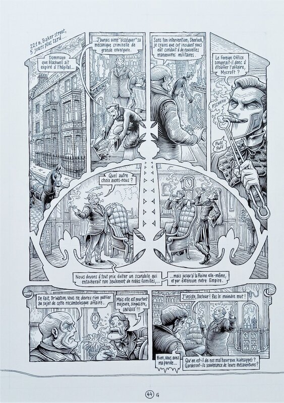 Benoît Dahan, Dans la tête de Sherlock Holmes - Tome 2 - Planche 44 - Comic Strip