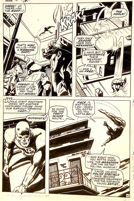 Gene Colan, Syd Shores, Daredevil - Gene Colan - Planche originale