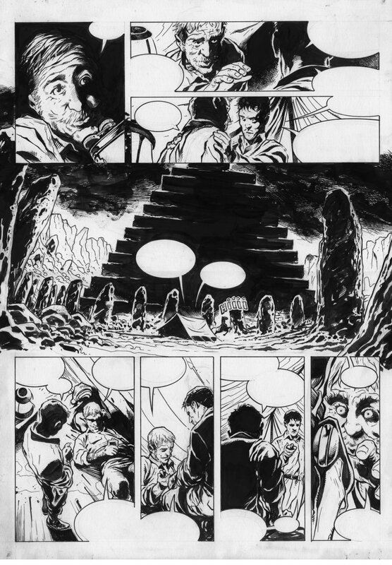 En vente - Manuel Garcia, Akham Mysteries Tome 1 planche 12 - Planche originale