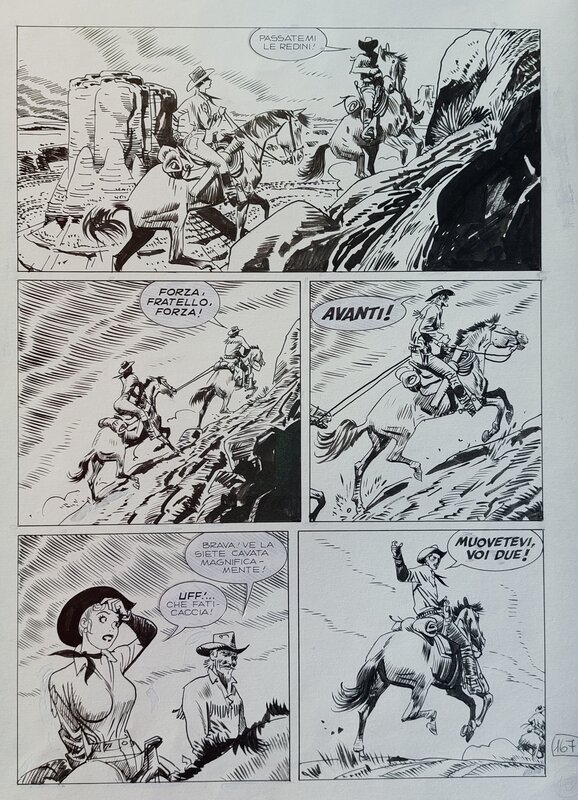 Tex Willer pg par Jordi Bernet - Planche originale