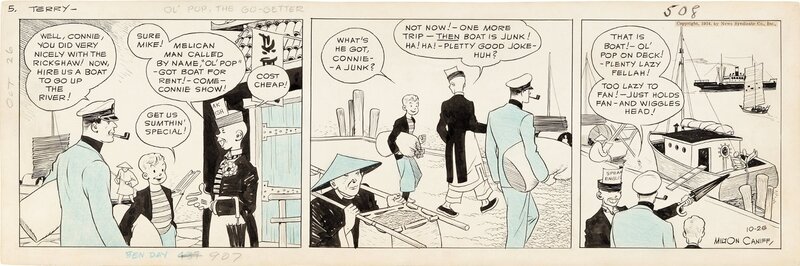 Terry and Pirates 10/26/34 by Milton Caniff - First week - Comic Strip