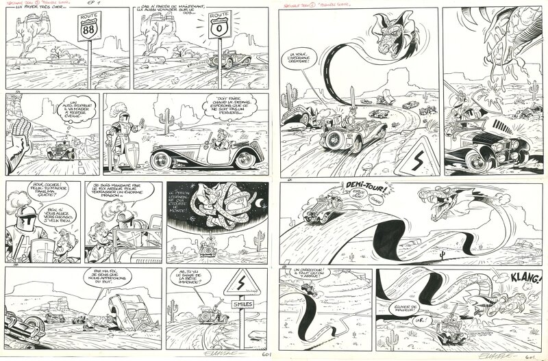 For sale - Éric Maltaite, Jean-Louis Janssens, Nationale zéro - épisode 1 - pl 5 et 6 - Comic Strip