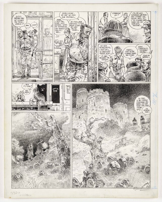 Enki Bilal, Pierre Christin, Le Vaisseau de pierre - Planche originale