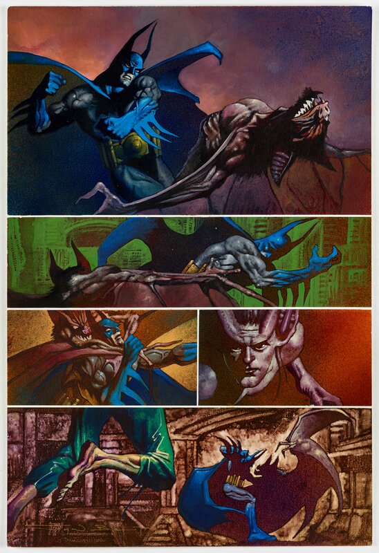 Batman: Manbat par John Bolton, Jamie Delano - Planche originale