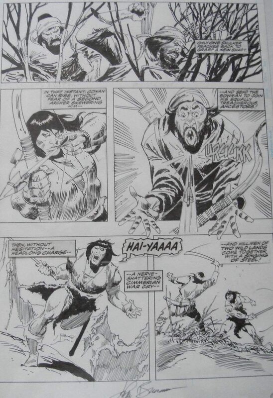 John Buscema, Roy Thomas, Savage sword of Conan 234p5 - Planche originale