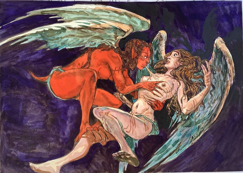 Ange et démone par Gradimir Smudja - Illustration originale