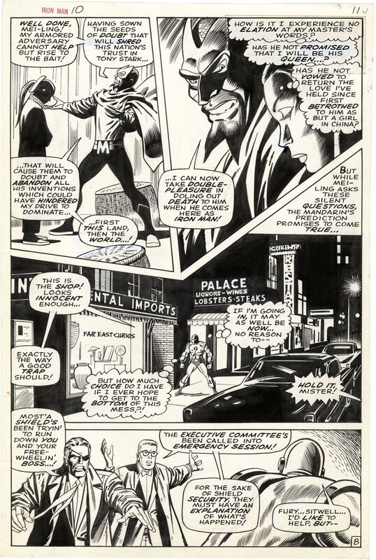 George Tuska, Johnny Craig, Invincible Iron Man #10 page 11 (1968) - Original art