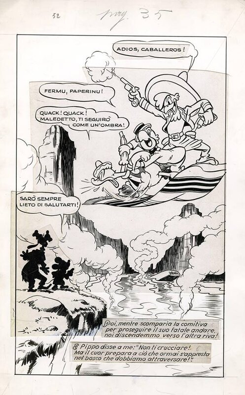 Angelo Bioletto: L'inferno di Topolino 1949 - Planche originale