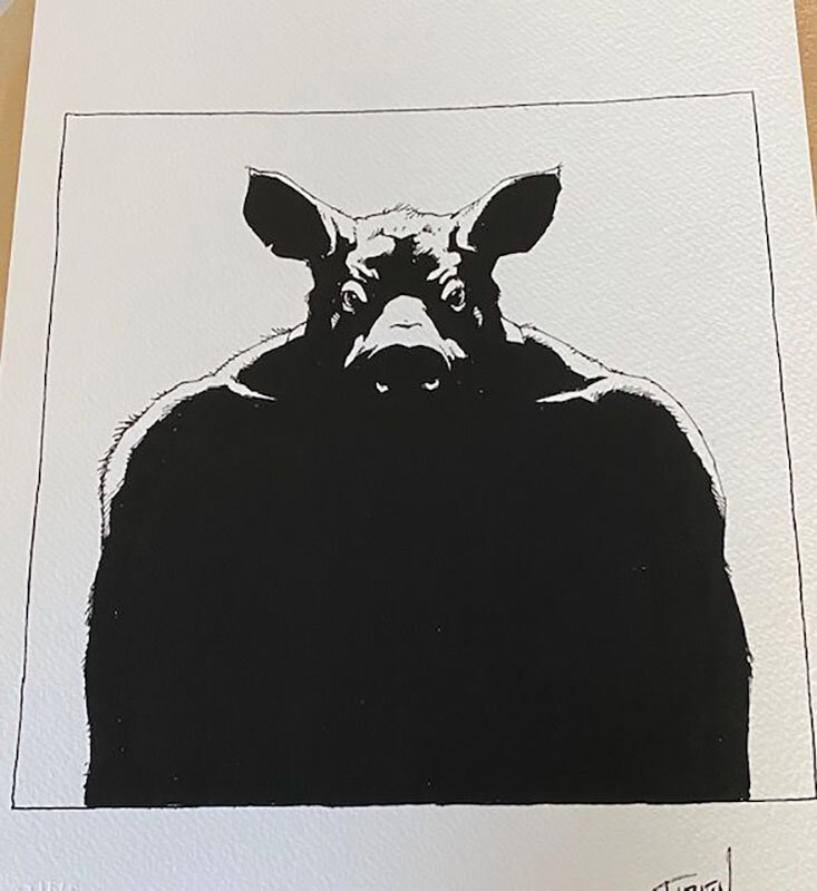 L'homme cochon by Fabien Bedouel - Original Illustration