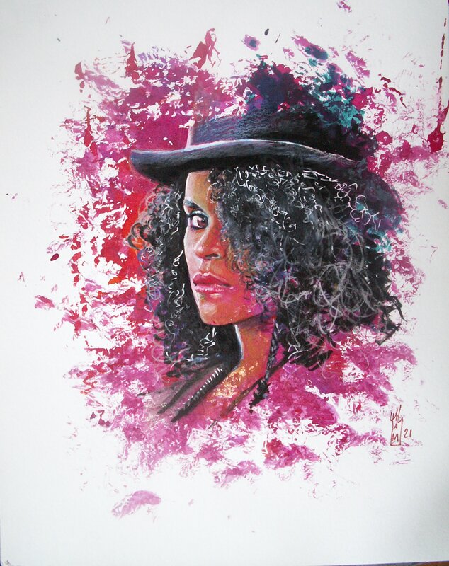 Femme au chapeau par William Maury - Illustration originale
