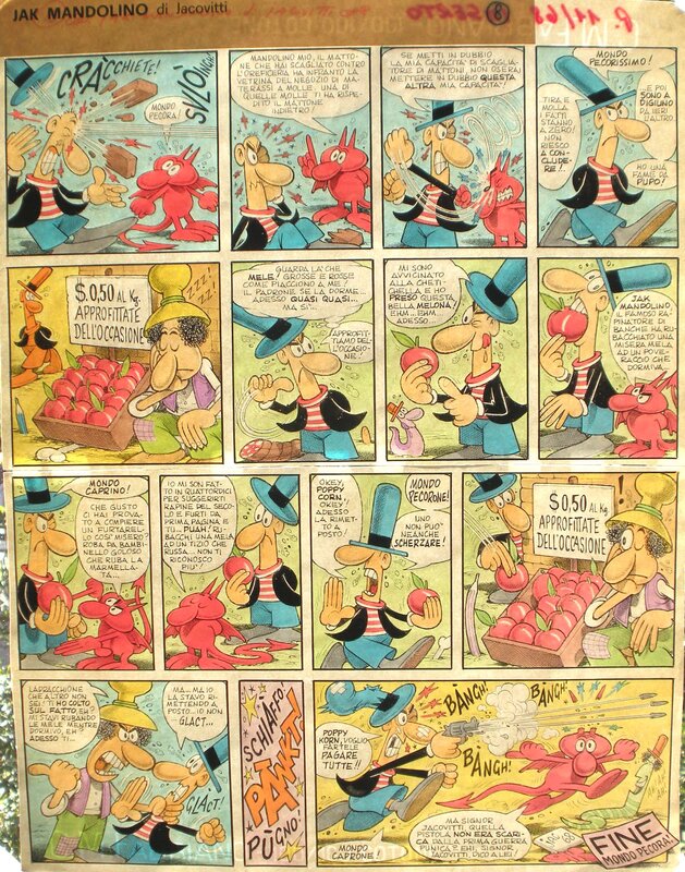 Jacovitti, Jak Mandolino 1968 - Comic Strip