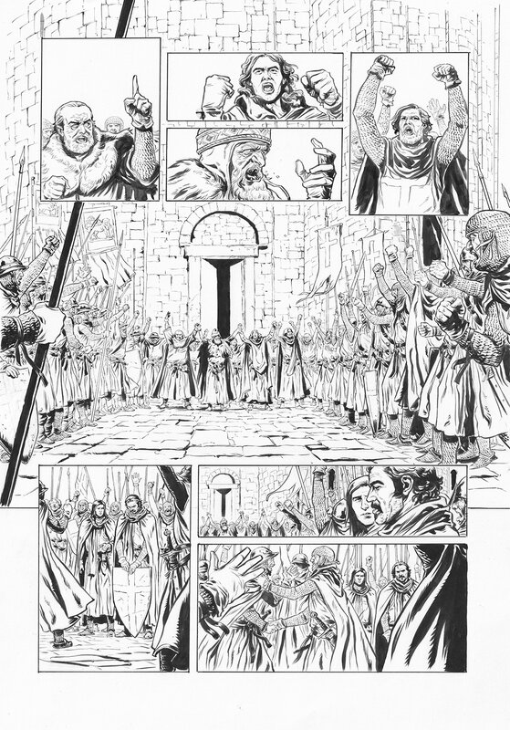 En vente - Dan Ianos, La Croix sanglante T2 planche 18 - Planche originale