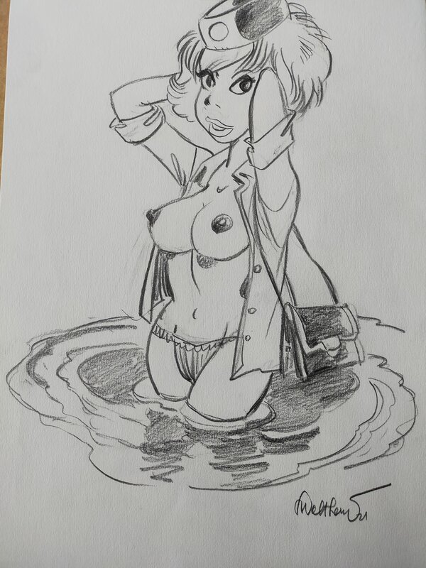 Natacha spirou by François Walthéry - Original Illustration