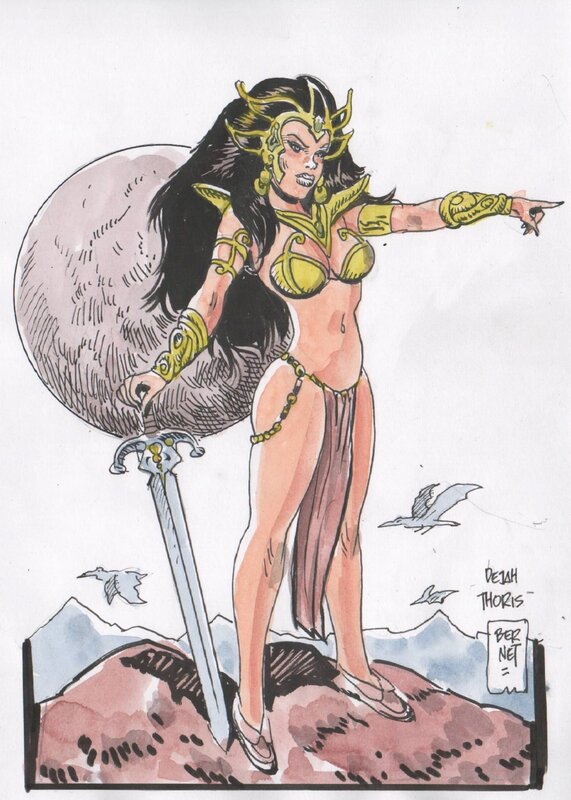 Dejah Thoris par Jordi Bernet - Illustration originale