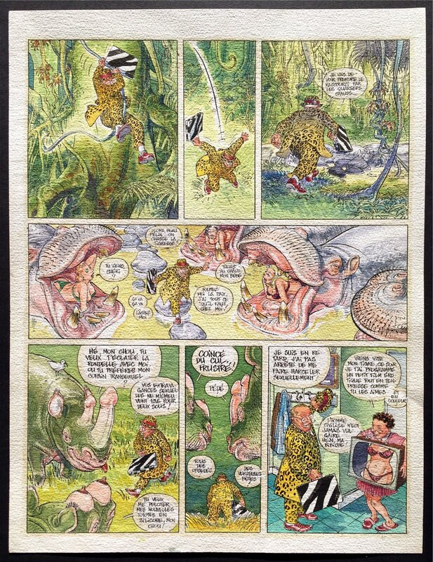 François Boucq, Jerome Moucherot ,T 2, Sus à l`imprévu, One Page Story. - Original art