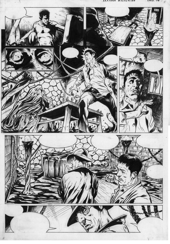 En vente - Manuel Garcia, Akham Mysteries Tome 1 planche 19 - Planche originale