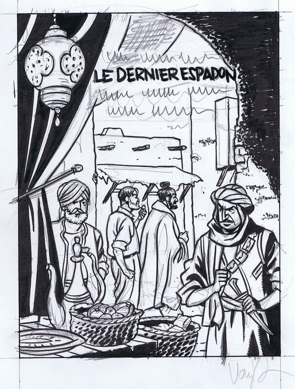 Van Dongen - Blake et Mortimer - Projet de couverture - Le dernier Espadon - Comic Strip