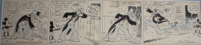 Gottfredson, Mickey Mouse and the elephant, daily strip 1934 - Comic Strip