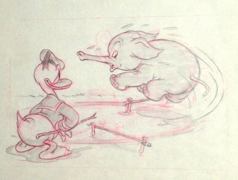 Hank Porter, Donald Duck's elephant - Illustration originale