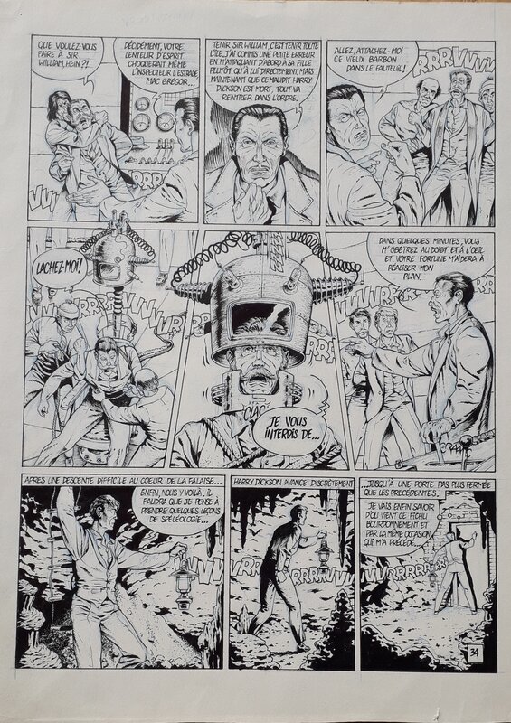 En vente - Harry Dickson par Olivier Roman, Richard. D. Nolane - Planche originale