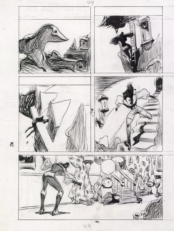 Carlos Nine, Joann Sfar, Lewis Trondheim, Donjon Monsters - Crève Coeur - Planche originale