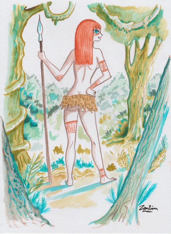 L’Île aux femmes by Zanzim - Original Illustration
