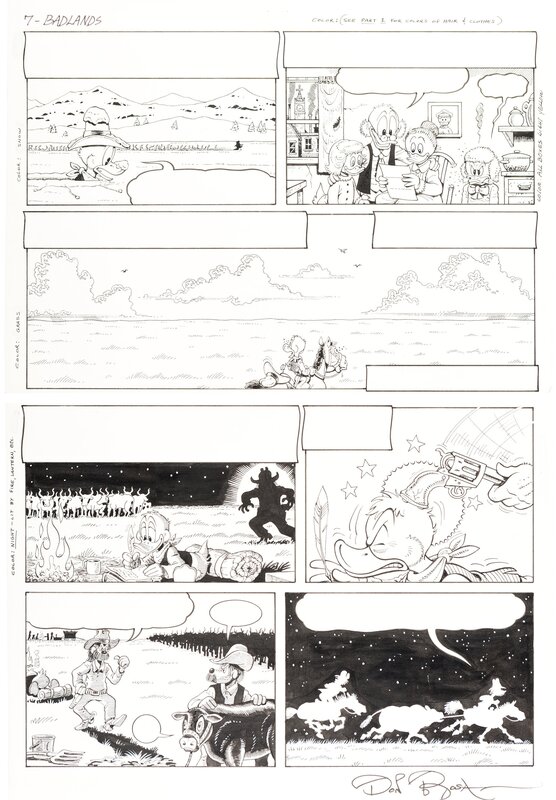 Don Rosa, 3 - Buck Picsou des Badlands - P7 - Planche originale