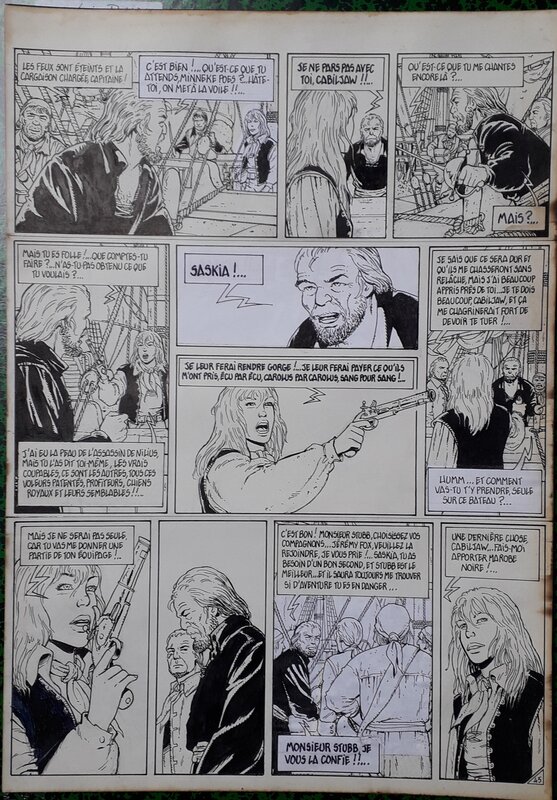 En vente - Saskia DES VAGUES par Lucien Rollin, Pierre Dubois - Planche originale