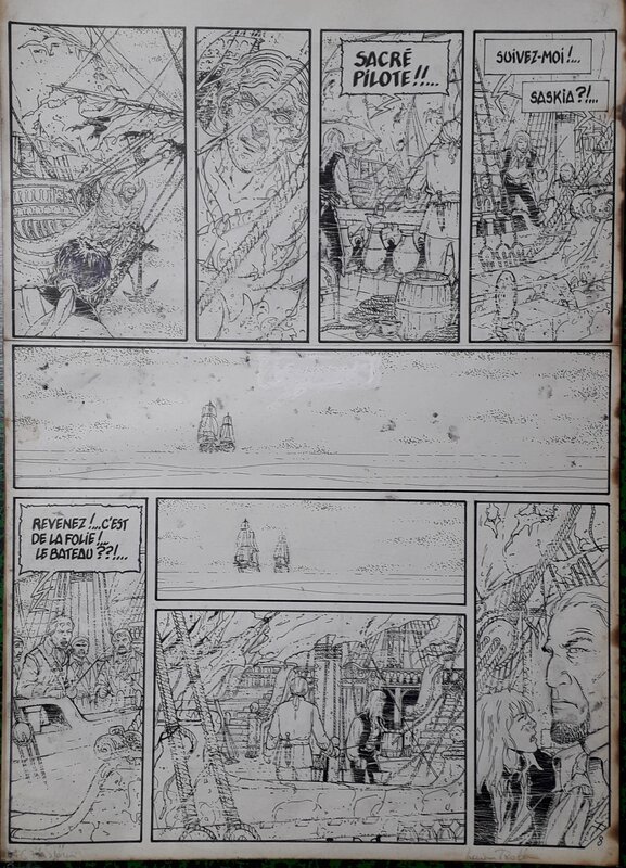 En vente - Saskia DES VAGUES par Lucien Rollin, Pierre Dubois - Planche originale