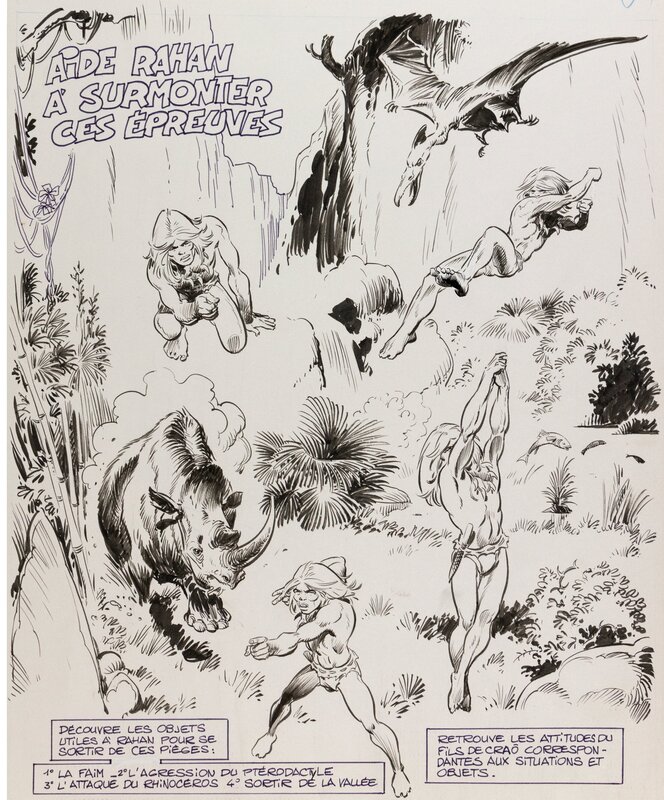 Rahan - Pif 516 p4 par André Chéret - Planche originale