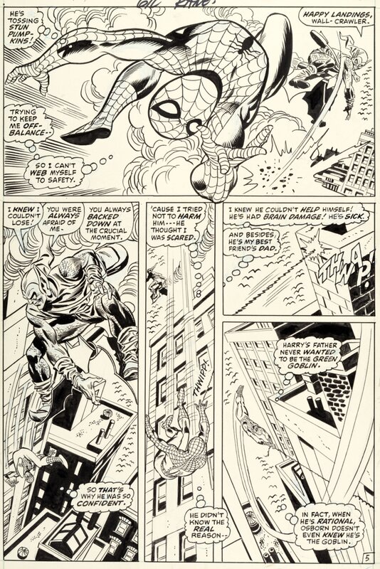 Gil Kane, Frank Giacoia, Gil Kane- Amazing Spiderman 97 page 5 - Planche originale