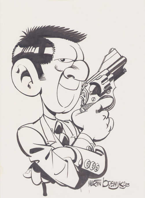 Lodewijk, Martin | Agent 327 | 2001 | Portret Hendrik IJzerbroot alias Agent 327 - Original Illustration