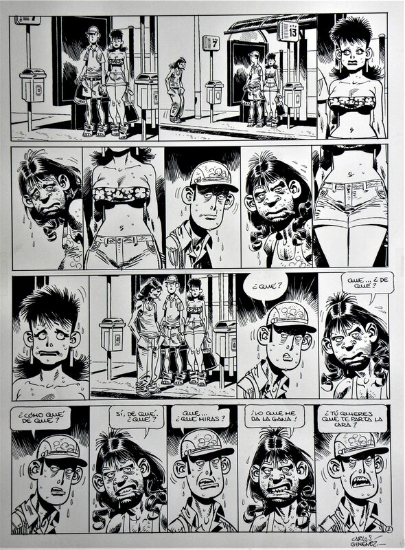 For sale - Carlos Giménez, « AMOR , AMOR !!  » –  » Duel De Titans « – Page 2 – Carlos Gimenez - Comic Strip
